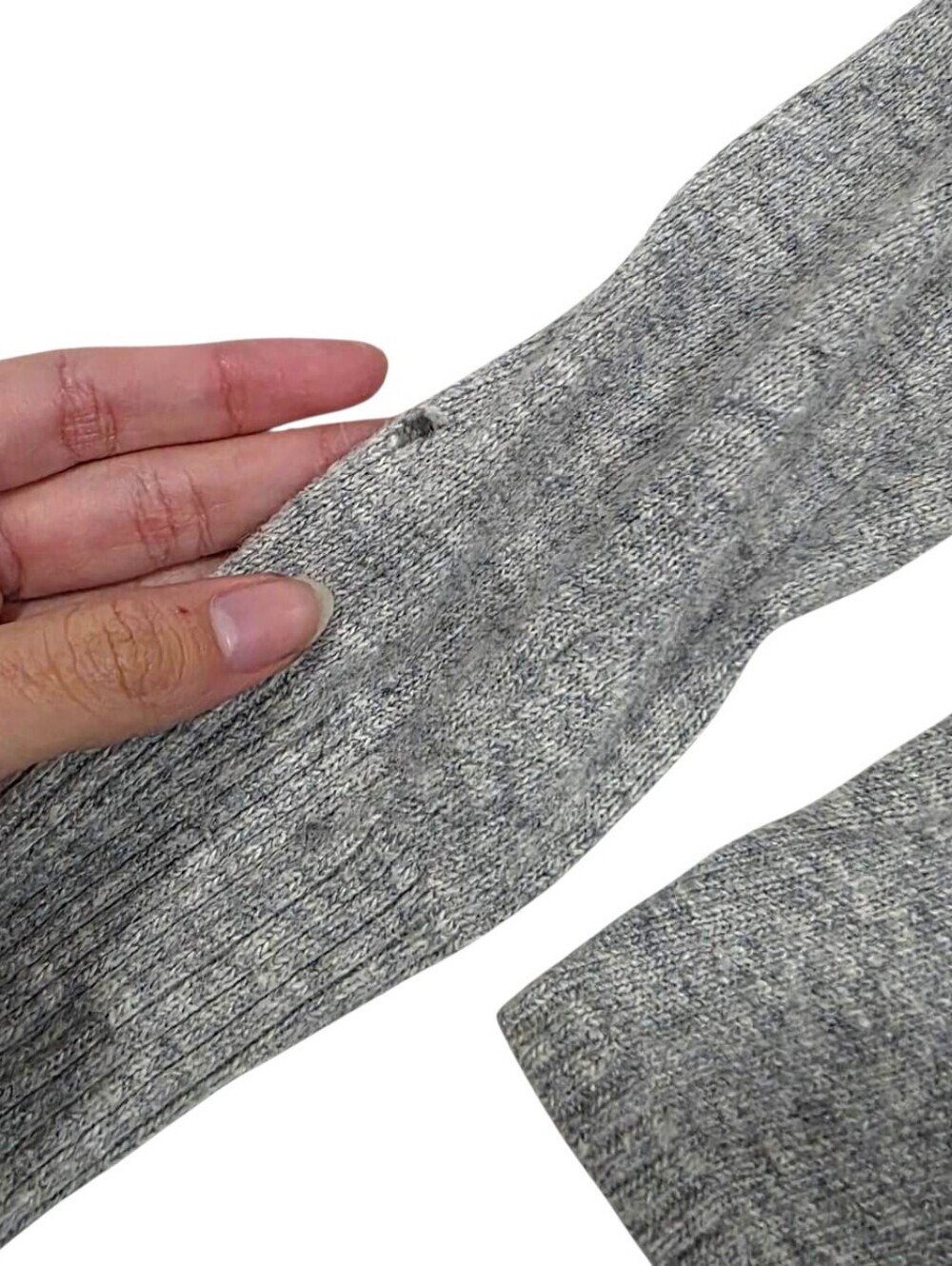 Abercrombie vintage knit long sleeve grey babydoll square neck top - Picture 4 of 4